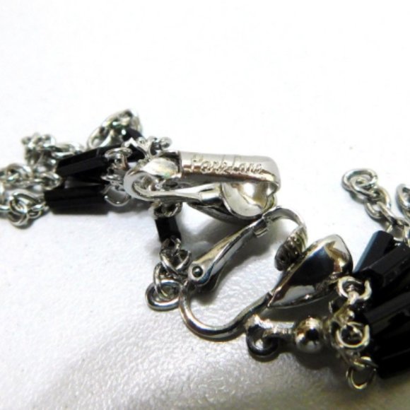 Signed Park Lane Drop Dangle Earrings Clip on - Picture 5 of 6